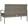 Banco de jardín con cojín ratán sintético gris 105 cm de vidaXL, Bancos de jardín - Ref: Foro24-362167, Precio: 118,79 €, Des...