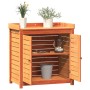 Mesa plantación con estantes madera pino marrón 82,5x50x86,5 cm en Soportes para macetas | Comprar online en Foru.es