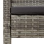 Banco de jardín con cojín ratán sintético gris 105 cm de vidaXL, Bancos de jardín - Ref: Foro24-362167, Precio: 118,79 €, Des...