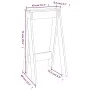 Stools 2 units solid white pine wood 40x40x75 cm by vidaXL, Folding stools and chairs - Ref: Foro24-823670, Price: 45,88 €, D...