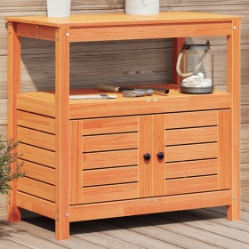 Mesa plantación con estantes madera pino marrón 82,5x45x81 cm en Soportes para macetas | Comprar online en Foru.es