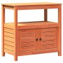 Mesa plantación con estantes madera pino marrón 82,5x45x81 cm en Soportes para macetas | Comprar online en Foru.es