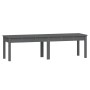 Banco jardín de 2 plazas madera maciza pino gris 159,5x44x45 cm de vidaXL, Bancos de jardín - Ref: Foro24-824013, Precio: 70,...