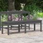Banco jardín de 2 plazas madera maciza pino gris 159,5x44x45 cm de vidaXL, Bancos de jardín - Ref: Foro24-824013, Precio: 70,...