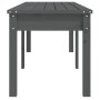 Banco jardín de 2 plazas madera maciza pino gris 159,5x44x45 cm de vidaXL, Bancos de jardín - Ref: Foro24-824013, Precio: 70,...