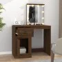 Tocador con LED madera contrachapada marrón roble 90x50x132,5cm de vidaXL, Tocadores para dormitorios - Ref: Foro24-816775, P...