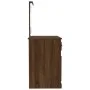 Tocador con LED madera contrachapada marrón roble 90x50x132,5cm de vidaXL, Tocadores para dormitorios - Ref: Foro24-816775, P...