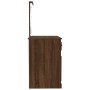 Tocador con LED madera contrachapada marrón roble 90x50x132,5cm de vidaXL, Tocadores para dormitorios - Ref: Foro24-816775, P...