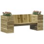Banco con jardineras madera de pino impregnada 167,5x60x65 cm en Sofás de exterior | Comprar online en Foru.es