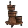 Fuente de agua con bomba y ruedas madera de abeto 55x55x80 cm de vidaXL, Fuentes y cascadas - Ref: Foro24-363336, Precio: 172...