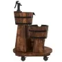 Fuente de agua con bomba y ruedas madera de abeto 55x55x80 cm de vidaXL, Fuentes y cascadas - Ref: Foro24-363336, Precio: 172...