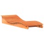 Tumbona de madera maciza de pino marrón cera 205x70x31,5 cm en Tumbonas | Comprar online en Foru.es