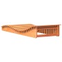 Tumbona de madera maciza de pino marrón cera 205x80x31,5 cm en Tumbonas | Comprar online en Foru.es
