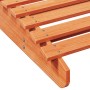 Tumbona de madera maciza de pino marrón cera 205x80x31,5 cm en Tumbonas | Comprar online en Foru.es