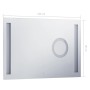 Espejo de pared de baño con LED y sensor táctil 100x60 cm en Espejos | Comprar online en Foru.es