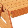 Mesa de pícnic para niños madera pino marrón cera 88x97x52 cm en Mesas de jardín | Comprar online en Foru.es