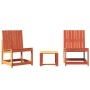 Juego de muebles jardín 3 pzas madera maciza pino marrón cera en Sillas de jardín | Comprar online en Foru.es