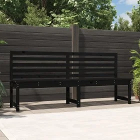 Banco de jardín madera maciza pino negro 201,5 cm de vidaXL, Bancos de jardín - Ref: Foro24-824050, Precio: 157,05 €, Descuen...