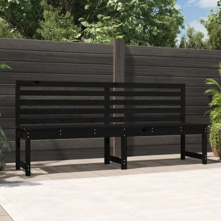 Banco de jardín madera maciza pino negro 201,5 cm de vidaXL, Bancos de jardín - Ref: Foro24-824050, Precio: 157,05 €, Descuen...