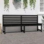 Banco de jardín madera maciza pino negro 201,5 cm de vidaXL, Bancos de jardín - Ref: Foro24-824050, Precio: 157,05 €, Descuen...