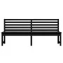 Banco de jardín madera maciza pino negro 201,5 cm de vidaXL, Bancos de jardín - Ref: Foro24-824050, Precio: 157,05 €, Descuen...
