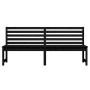 Banco de jardín madera maciza pino negro 201,5 cm de vidaXL, Bancos de jardín - Ref: Foro24-824050, Precio: 159,24 €, Descuen...