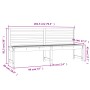 Banco de jardín madera maciza pino negro 201,5 cm de vidaXL, Bancos de jardín - Ref: Foro24-824050, Precio: 159,24 €, Descuen...
