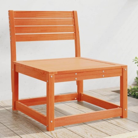 Sofá de jardín madera maciza de pino marrón cera en Sofás de exterior | Comprar online en Foru.es