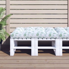 Cojín para palés tela estampado de hojas 120x80x12 cm de vidaXL, Cojines para sillas y sofás - Ref: Foro24-360531, Precio: 41...