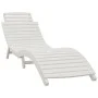 Tumbona de madera maciza acacia blanca 184x55x64 cm de vidaXL, Tumbonas - Ref: Foro24-363281, Precio: 161,27 €, Descuento: %