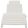 Tumbona de madera maciza acacia blanca 184x55x64 cm de vidaXL, Tumbonas - Ref: Foro24-363281, Precio: 161,27 €, Descuento: %