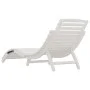 Tumbona de madera maciza acacia blanca 184x55x64 cm de vidaXL, Tumbonas - Ref: Foro24-363281, Precio: 161,27 €, Descuento: %