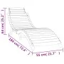 Tumbona de madera maciza acacia blanca 184x55x64 cm de vidaXL, Tumbonas - Ref: Foro24-363281, Precio: 161,27 €, Descuento: %