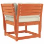 Sofá esquinero jardín y cojines madera pino marrón 73x73x78 cm en Sofás de exterior | Comprar online en Foru.es