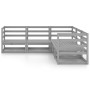 Muebles de jardín 5 piezas gris madera de pino maciza en Conjuntos de jardín | Comprar online en Foru.es