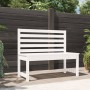 Banco de jardín madera maciza de pino blanco 109 cm de vidaXL, Bancos de jardín - Ref: Foro24-824033, Precio: 109,71 €, Descu...