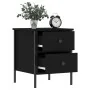 Mesita de noche madera de ingeniería negro 40x42x50 cm de vidaXL, Mesitas de noche - Ref: Foro24-825983, Precio: 56,89 €, Des...