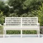 Banco de jardín madera maciza pino blanco 159,5x48x91,5 cm de vidaXL, Bancos de jardín - Ref: Foro24-824068, Precio: 159,47 €...