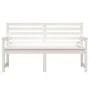 Banco de jardín madera maciza pino blanco 159,5x48x91,5 cm de vidaXL, Bancos de jardín - Ref: Foro24-824068, Precio: 159,47 €...