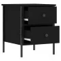 Mesita de noche madera de ingeniería negro 40x42x50 cm de vidaXL, Mesitas de noche - Ref: Foro24-825983, Precio: 56,89 €, Des...