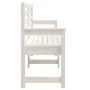 Banco de jardín madera maciza pino blanco 159,5x48x91,5 cm de vidaXL, Bancos de jardín - Ref: Foro24-824068, Precio: 159,47 €...