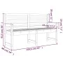 Banco de jardín madera maciza pino blanco 159,5x48x91,5 cm de vidaXL, Bancos de jardín - Ref: Foro24-824068, Precio: 159,47 €...