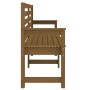 Banco de jardín madera maciza pino marrón miel 159,5x48x91,5 cm de vidaXL, Bancos de jardín - Ref: Foro24-824070, Precio: 107...