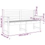 Banco de jardín madera maciza pino marrón miel 159,5x48x91,5 cm de vidaXL, Bancos de jardín - Ref: Foro24-824070, Precio: 107...