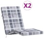 Cojines para tumbona 2 uds tela Oxford a cuadros gris de vidaXL, Cojines para sillas y sofás - Ref: Foro24-361998, Precio: 50...
