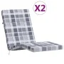Cojines para tumbona 2 uds tela Oxford a cuadros gris de vidaXL, Cojines para sillas y sofás - Ref: Foro24-361998, Precio: 49...