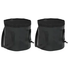 Cubos plegables 2 unidades negro PVC 30 litros de vidaXL, Herramientas de camping - Ref: Foro24-364313, Precio: 31,24 €, Desc...