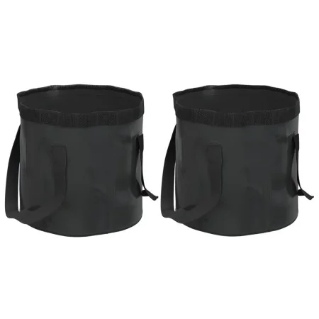 Cubos plegables 2 unidades negro PVC 30 litros de vidaXL, Herramientas de camping - Ref: Foro24-364313, Precio: 31,24 €, Desc...