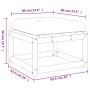 Taburete de jardín con cojines madera impregnada de pino en Sofás de exterior | Comprar online en Foru.es