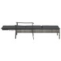 Tumbona con cojín ratán sintético con cojín gris de vidaXL, Conjuntos de jardín - Ref: Foro24-362807, Precio: 121,18 €, Descu...